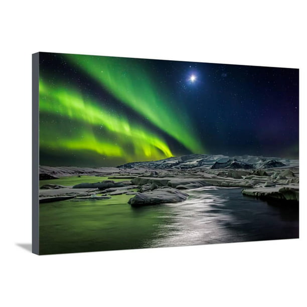 Aurora Borealis Northern Lights Space Green Giant Art Print Poster Picture
